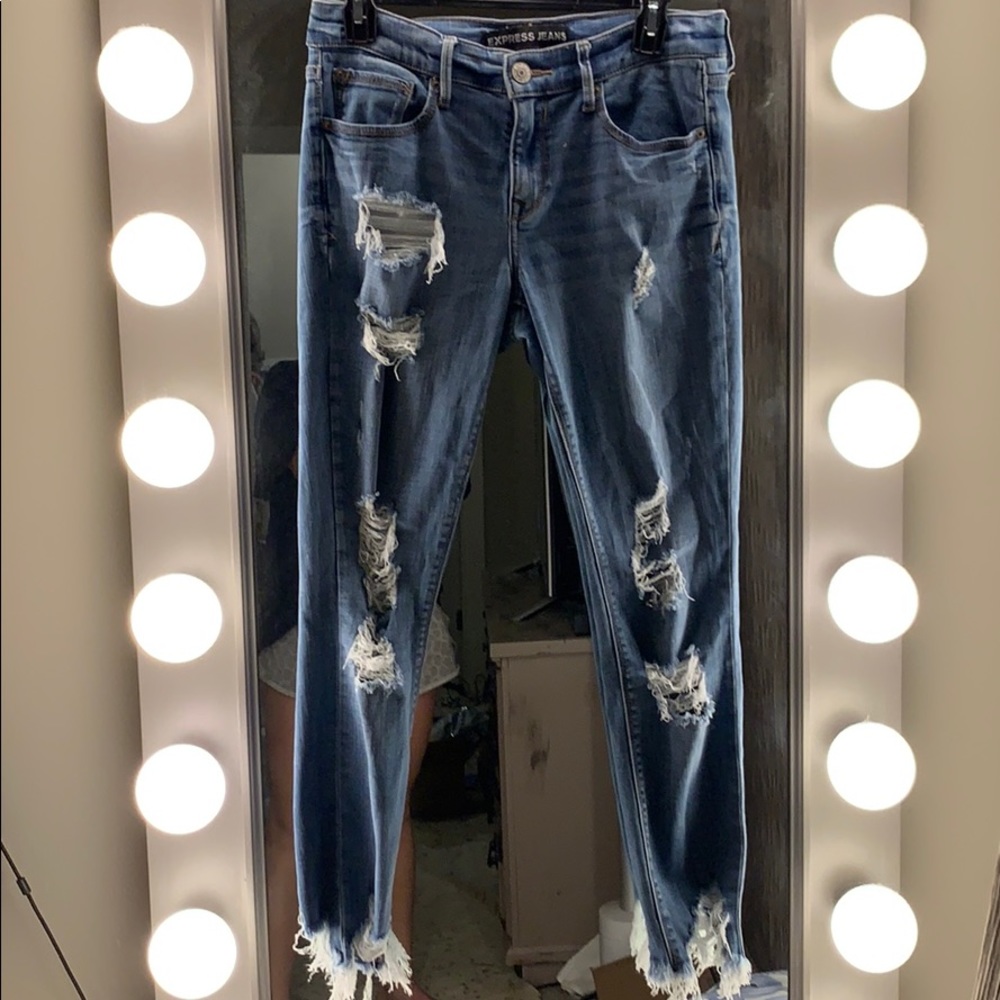 Express ripped jeans
